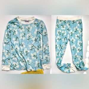 NWT Poppy Kids Co Hydrangea Long Sleeve and Pants Pajamas, Size 4T